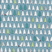 Retro Christmas Trees Mingle and Jingle Quilting Fabric