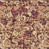 Mixed Nuts Pecans Cashews Walnuts Beer Snack Ale House Quilting Fabric