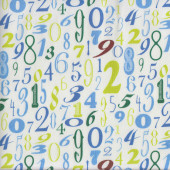 Numerals Numbers White Fabric
