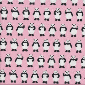 Cute Pandas Pink Quilting Fabric