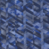 Pearl Prism Texture Design Blue with Metallic Silver Quilting Fabric
