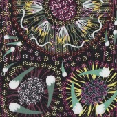 Australian Indigenous Aboriginal Plum and Bush Banana by Laurel Tanlels Quilting Fabric