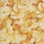 Potato Chips Crisps Beer Snack Light Ale House Quilting Fabric