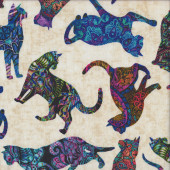 Cats on Beige Purr Suasion Quilting Fabric