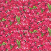 Radishes with Green Leaves Radish Vegetable Kitchen Quilting Fabric
