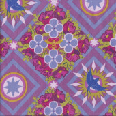 Renewal in Opal Seventy Six Blue Birds Bees Quilting Fabric