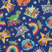 Toy Story on Blue Licensed Fabric 1 Metre Precut