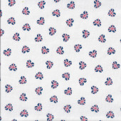 Union Jack Love Hearts on White Jubilee Quilting Fabric
