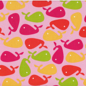 Whales on Pink Urban Zoologie Ann Kelle Quilt Fabric