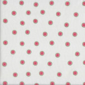 Tiny Watermelons on White Quilting Fabric