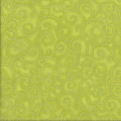 Whimsyland Lime Green Swirls Tonal Basic Quilting Fabric