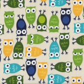 Owls Urban Zoologie Bird Ann Kelle Quilt Fabric