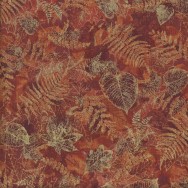 Autumn Leaves Ferns Landscape Quilting Fabric