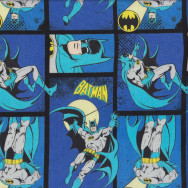 Batman in Action Blue Quilting Fabric