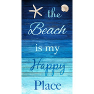 The Beach is My Happy Place Quilting Fabric Panel See Description