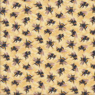 Bees on Cream You Bug Me Insect Quilting Fabric