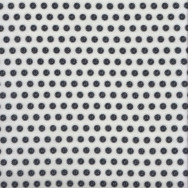 Black Buttons on White Quilting Fabric