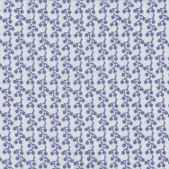 Small Navy Blue Flowers Floral on White Tea For Two Quilt Fabric