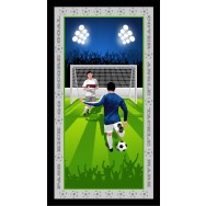 Born to Score Soccer Sports Boys Quilting Fabric Panel