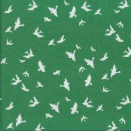 Brambleberry Ridge Christmas White Birds Quilting Fabric