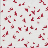 Brambleberry Ridge Burgundy Birds Quilting Fabric