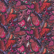 Beautiful Butterfly Wings Pink Purple Red Quilt Fabric