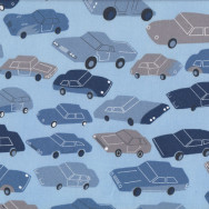 Cars Trucks Utes on Blue Kids Boys Quilt Fabric