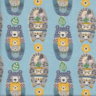 Cute Babushka Cats Fabric