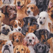 Dogs Assorted Quilting Fabric