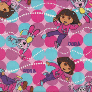 Dora The Explorer and Boots Girls Kids Licensed Quilt Fabric