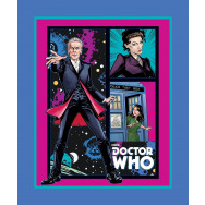 Dr Who Tardis Telephone Box Quilt Fabric Panel 