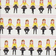 The Wiggles Emma Ballet on White Girls Licensed Quilting Fabric