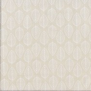 White Leaves on Beige Essentials Quilting Fabric