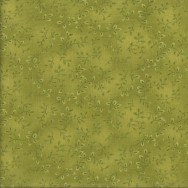 Folio Leaves on Olive Green Nature Landscape Quilting Fabric