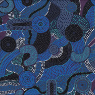 Australian Aboriginal Katoomba Blue Quilt Fabric