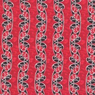 New Zealand Maori Koru Design Red NZ Quilt Fabric