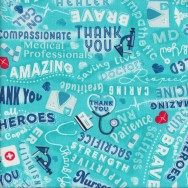Medical Heroes First Responders Nurses Quilting Fabric