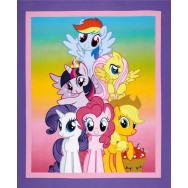 My Little Pony Rarity Pixie Pie Applejack Girls Quilting Fabric Panel 