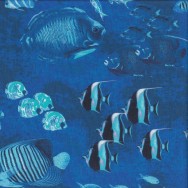 Tropical Fish Ocean Sea on Blue Oceana Quilting Fabric