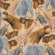 Out of Africa Tan Quilting Fabric