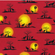 Outback Kangaroos Fabric