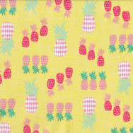 Pineapples on Yellow Fruit Quilt Fabric