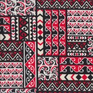 Poraka Rectangle Maori Design New Zealand NZ Quilting Fabric