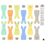 Bunny Bowling Fabric Panel