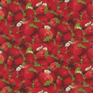 Red Strawberries Strawberry Fruit Kitchen Quilting Fabric
