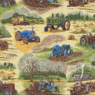 Tractors Hay Quilting Fabric