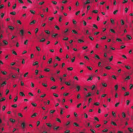 Watermelon Seeds on Red Fruit Kitchen Quilting Fabric