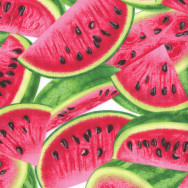 Watermelons Fruit Large Slices Quilt Fabric