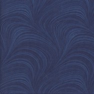 Navy Blue Wave Texture Marble Blender Quilting Fabric