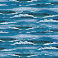 Waves Surf Ocean Nature Landscape Quilt Fabric 